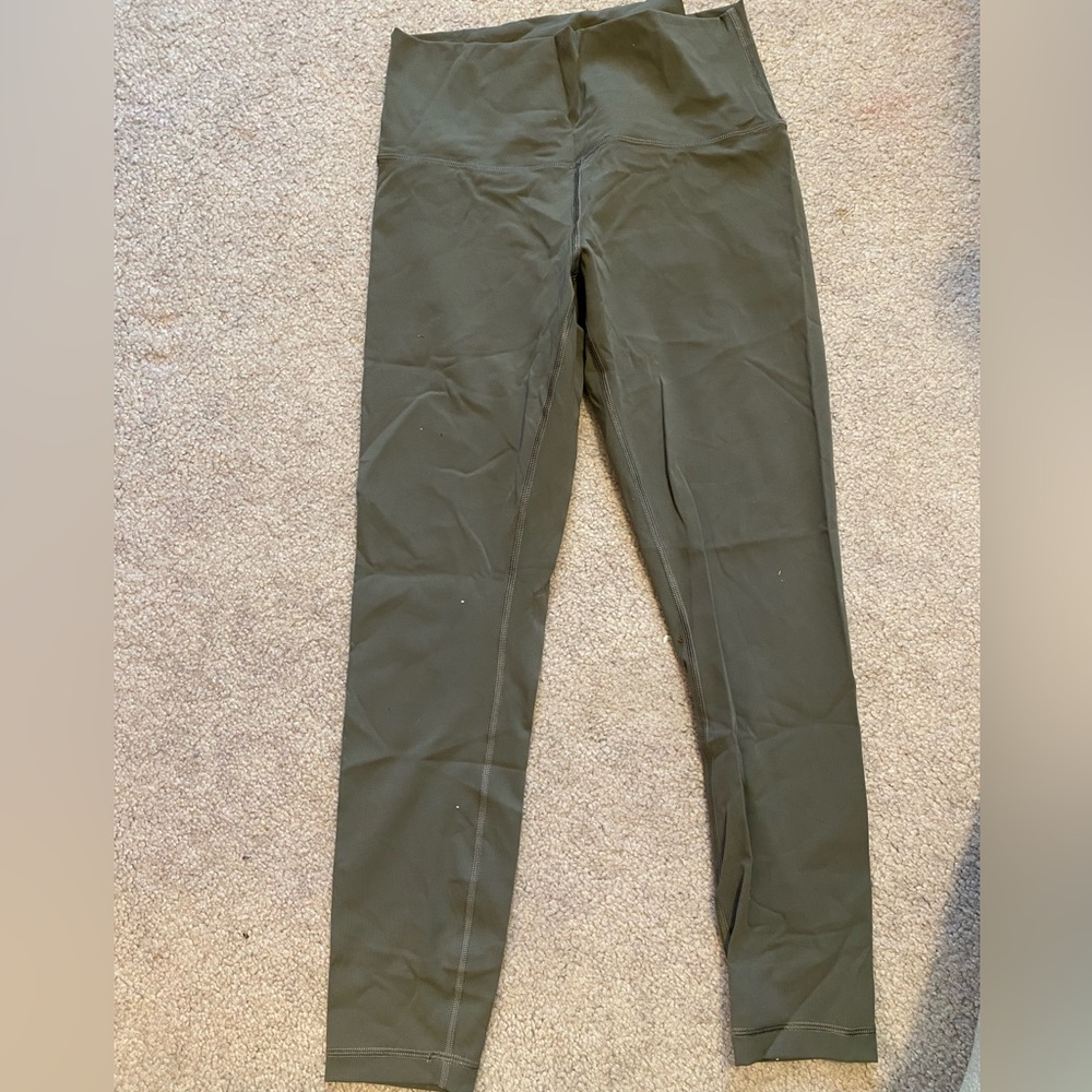 NWOT Lululemon Wunder Under Olive Green Grey Sage Leggings - Picture 9 of 10